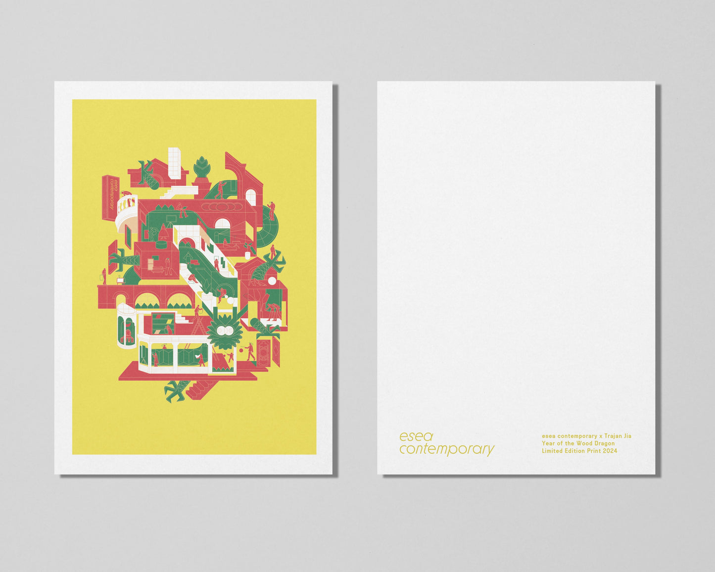 Trajan Jia 賈川 Limited Edition: 'Dragon Pavilion' 《龍之館》Greeting Card