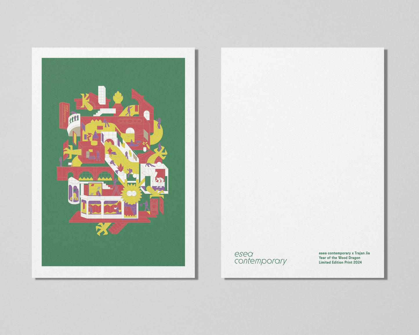 Trajan Jia 賈川 Limited Edition: 'Dragon Pavilion' 《龍之館》Greeting Card