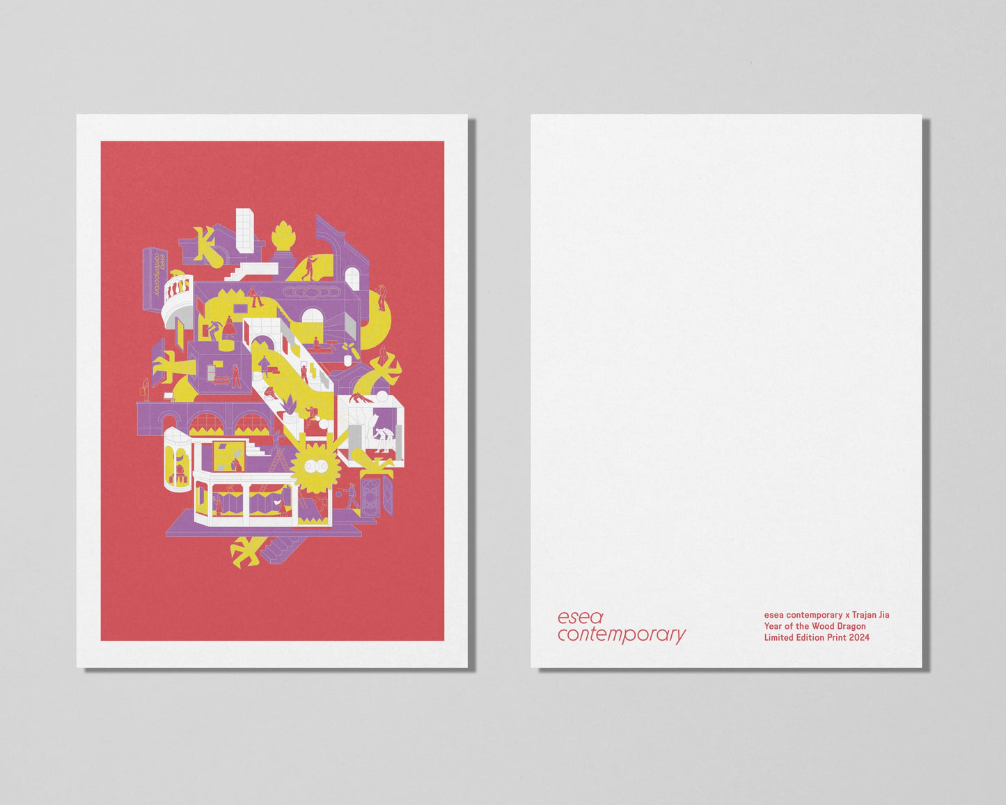Trajan Jia 賈川 Limited Edition: 'Dragon Pavilion' 《龍之館》Greeting Card
