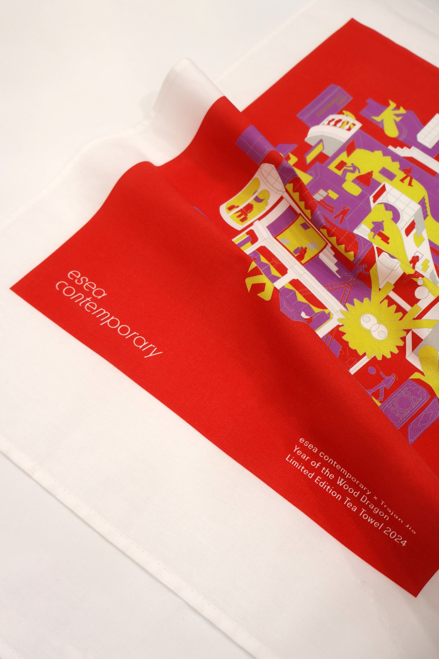 Trajan Jia 賈川 Limited Edition: 'Dragon Pavilion' 《龍之館》Tea Towel