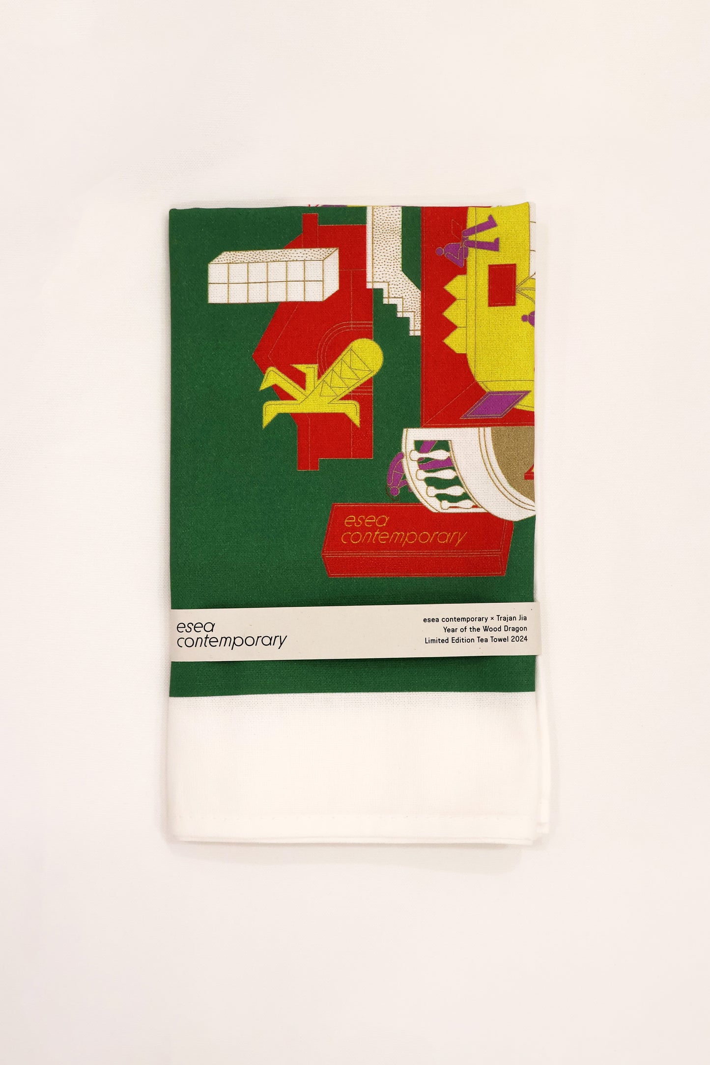 esea contemporary × Trajan Jia 賈川 Limited Edition: 'Dragon Pavilion' 《龍之館》Tea Towel