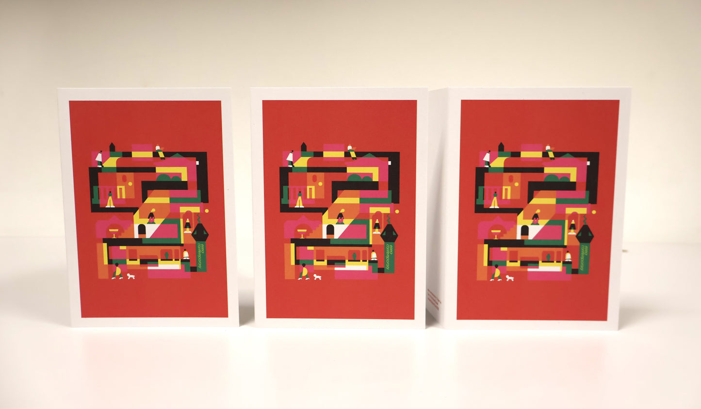 Limited Edition: 'Serpentine Labyrinthos' 《蛇迷宫》Greeting Card by Trajan Jia 賈川